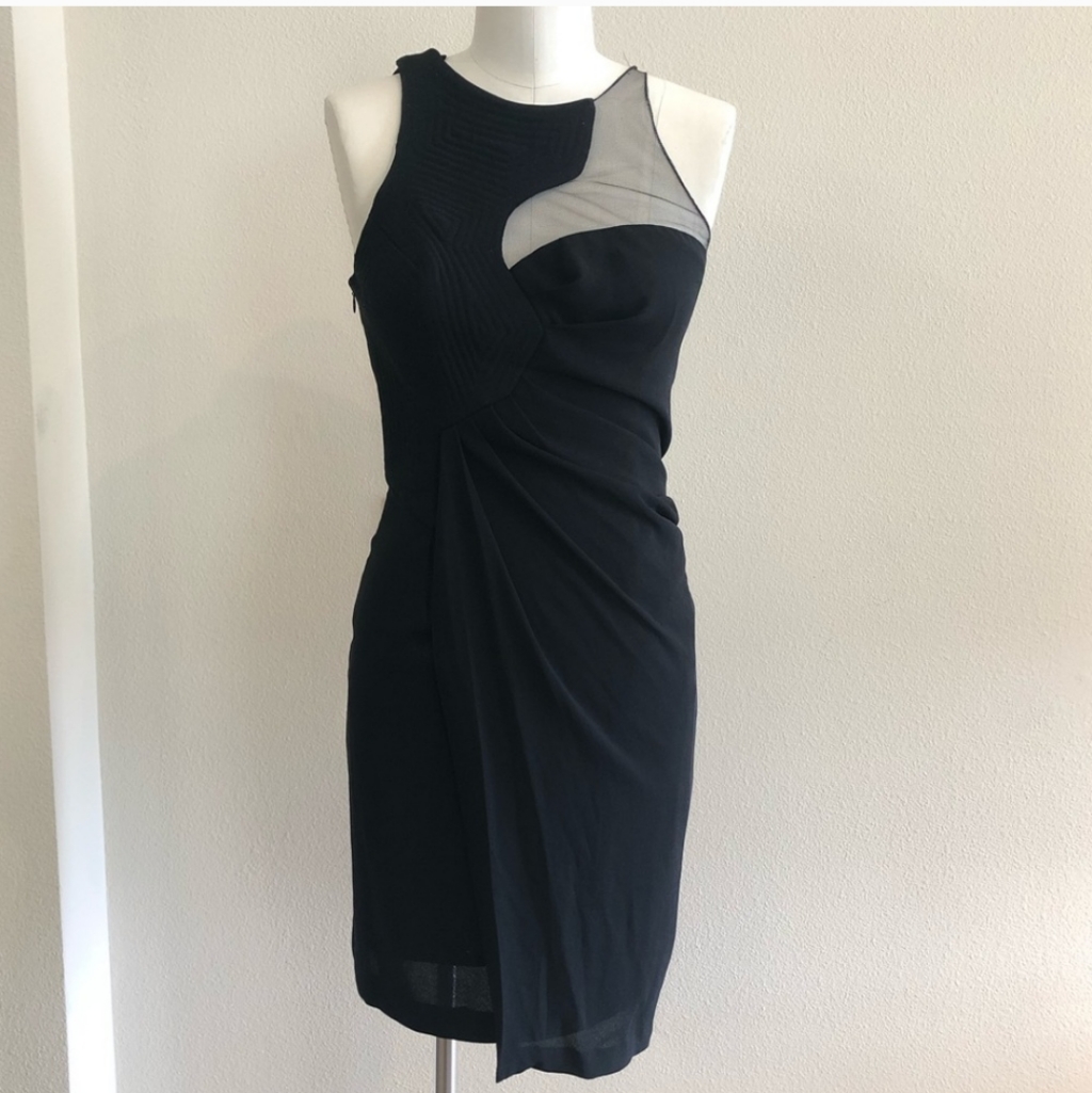 Bcbg Maxazria Runway Black Asymmetrical Dress 4